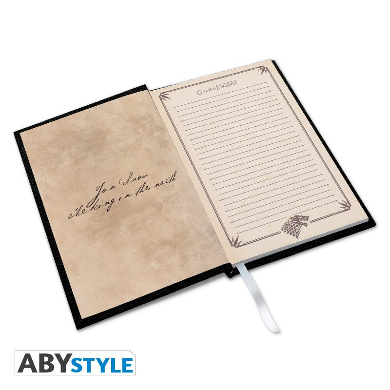 Game of Thrones Premium Notizbuch Stark offen