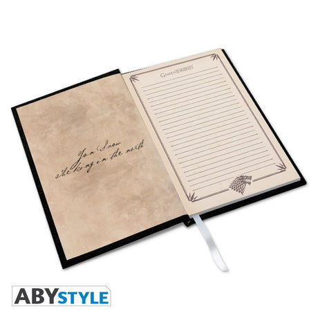 Game of Thrones Premium Notizbuch Stark offen