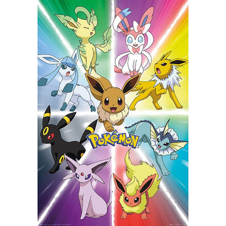 Pokemon Poster Evoli Entwicklungen