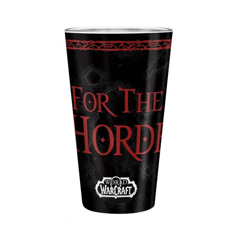 World of Warcraft Trinkglas Horde Spruch