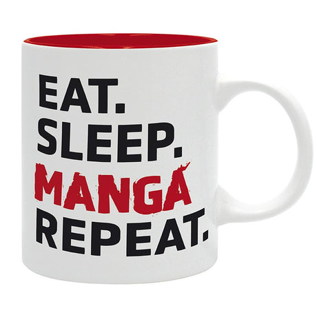 Manga Tasse Eat Sleep Manga Repeat Spruch