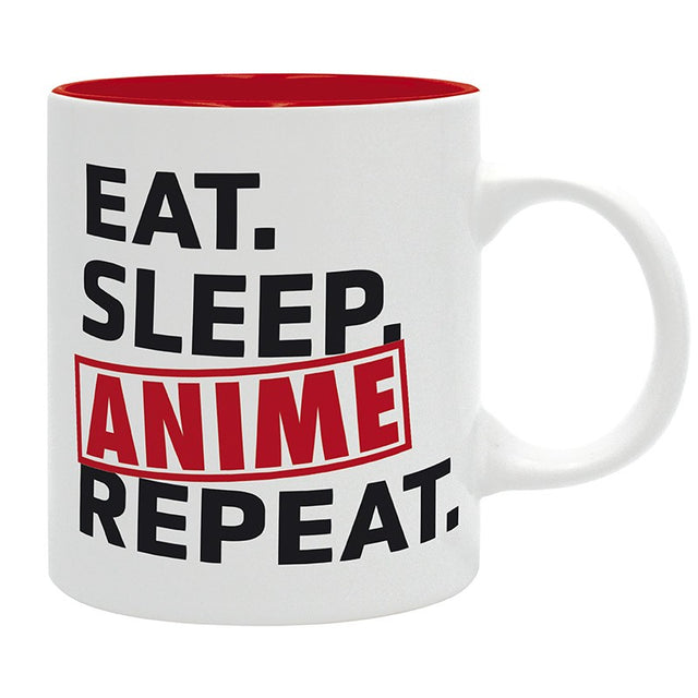 Anime Tasse Eat Sleep Anime Repeat Spruch