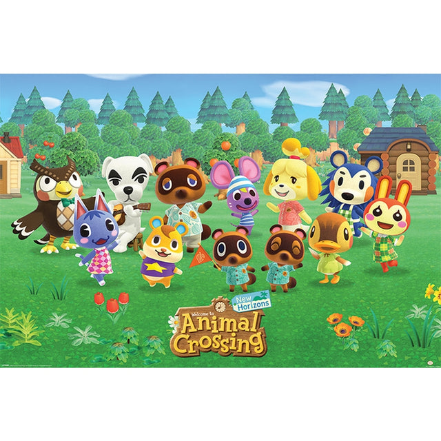 Animal Crossing Line Up Poster