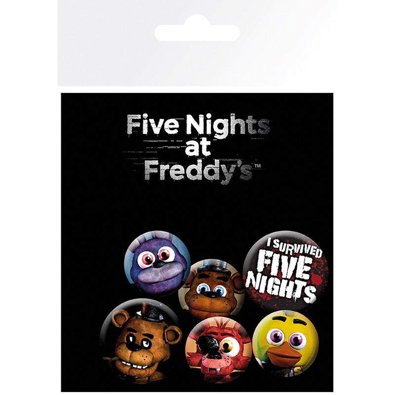 Five Nights At Freddy's Anstecker 6x