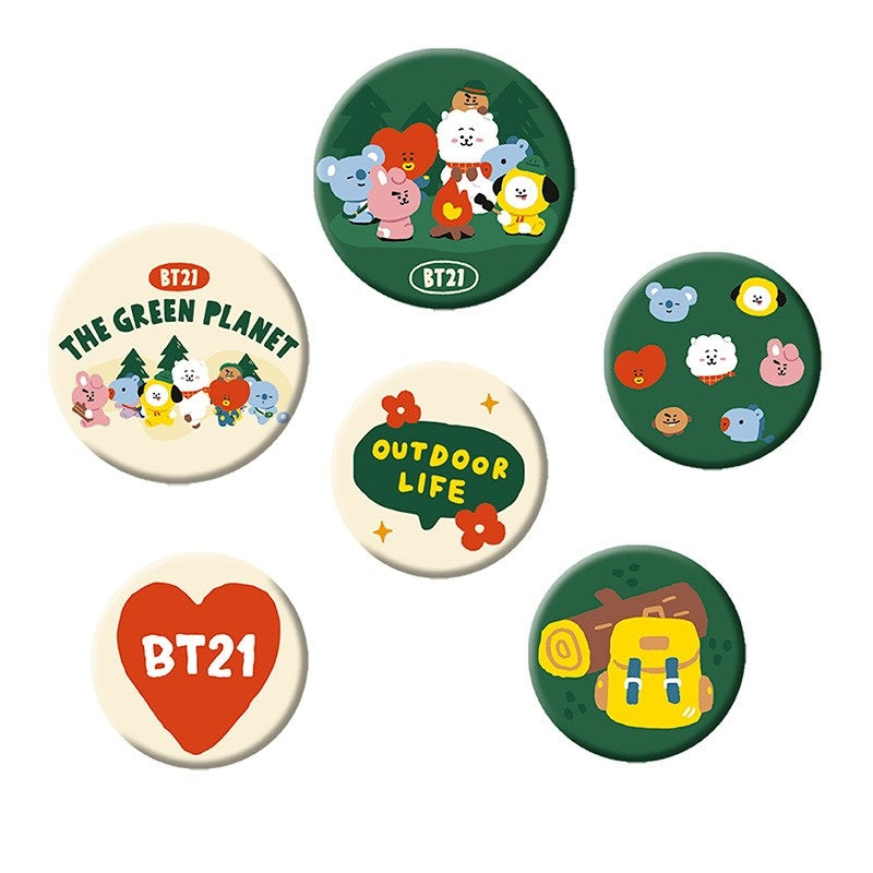 BT21 Anstecker Green Planet (6x)