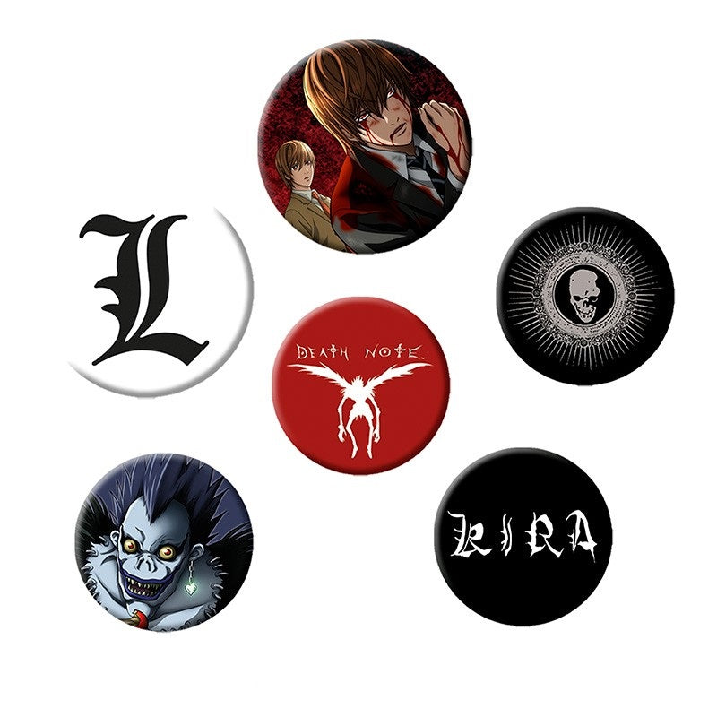 Death Note Anstecker (6x)