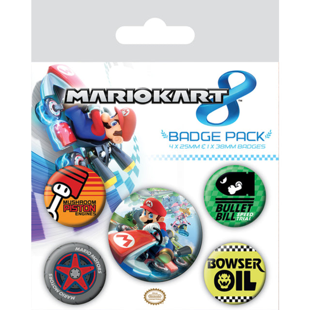 Super Mario Kart Anstecker 5x