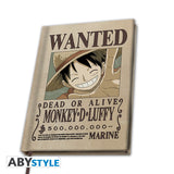 One Piece Notizbuch Wanted Ruffy Front