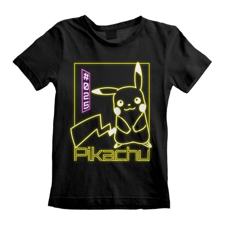 Pokemon Kinder Shirt Pikachu Neon