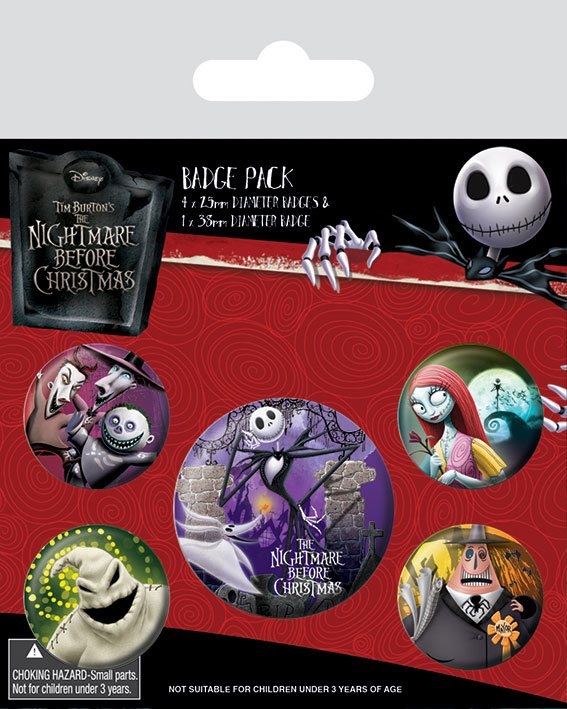 Nightmare Before Christmas Anstecker 5x