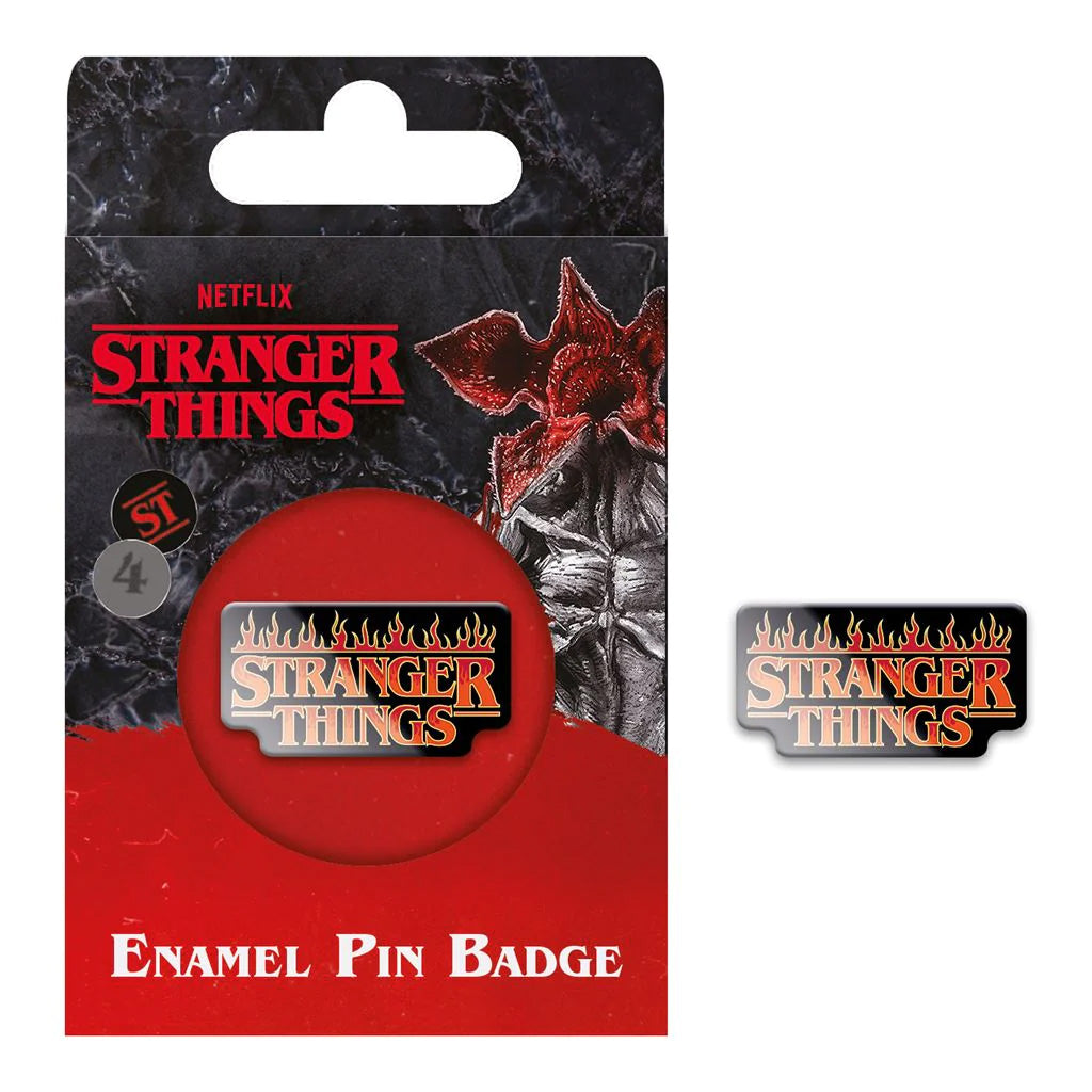 Stranger Things Button Fire Logo