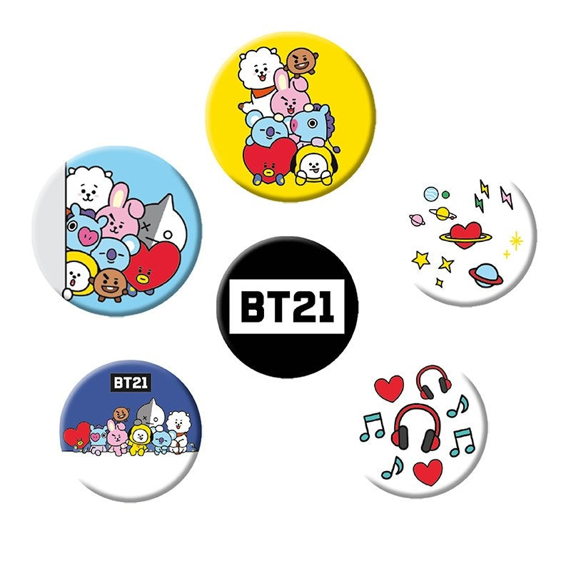 BT21 Anstecker (6x)