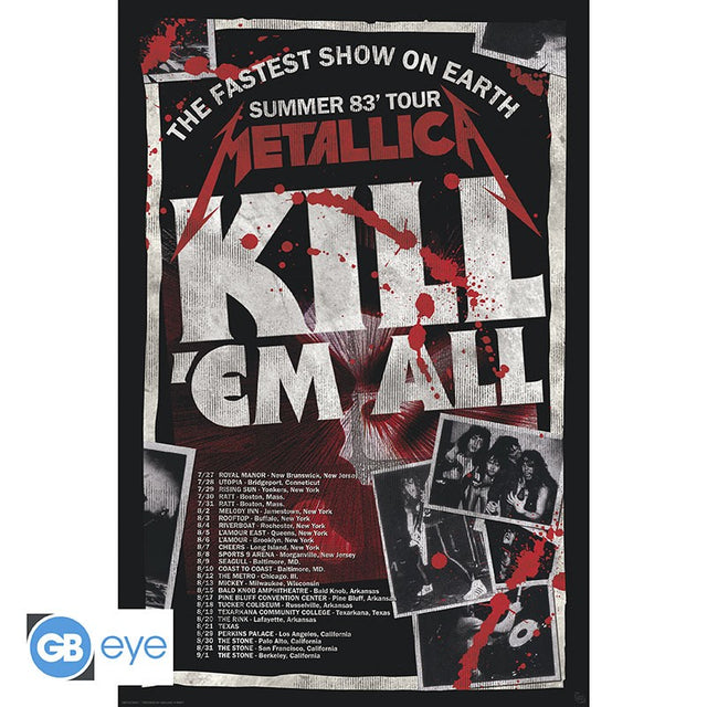 Metallica Poster Kill 'em all Tour 1983