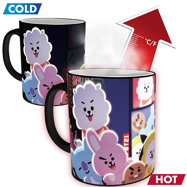 BT21 Tasse mit Thermoeffekt Time Square 320ml