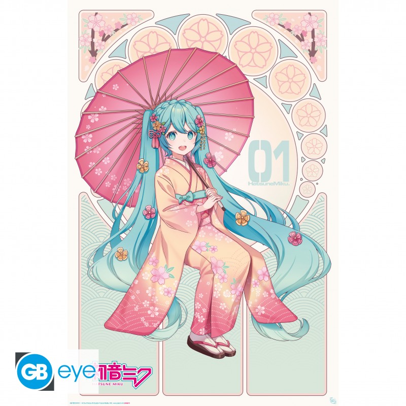 Hatsune Miku Poster Sakura Kimono