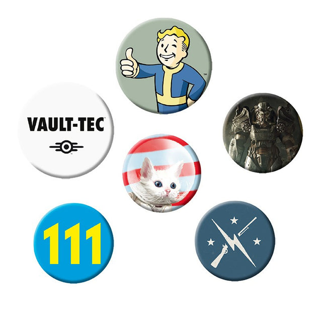 Fallout Anstecker 6x