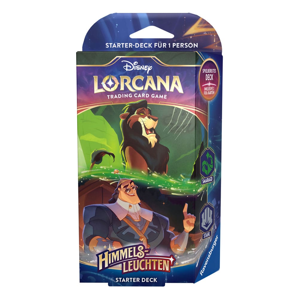 Lorcana Starter Deck Himmelsleuchten (Smaragd & Stahl)