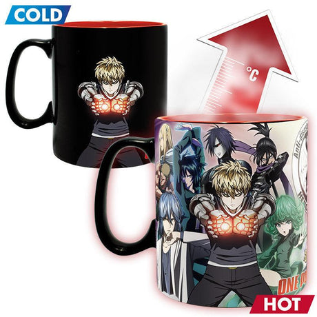 One Punch Man Tasse mit Thermoeffekt Helden
