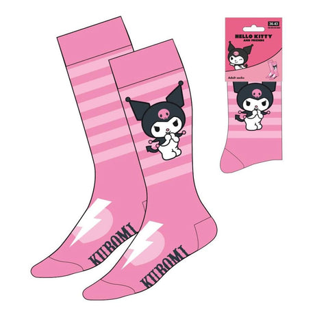 Hello Kitty Socken Kuromi Pink Stripes
