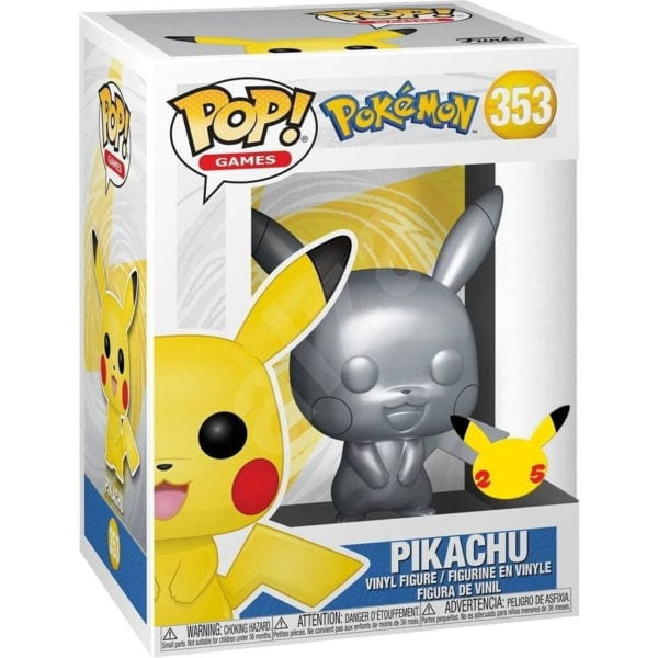 Pokemon Funko POP Pikachu Silver Edition 9cm