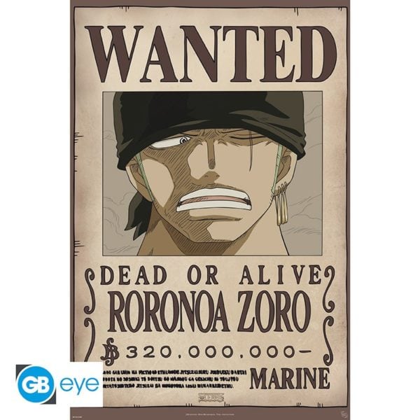 One Piece Poster Wanted Zoro