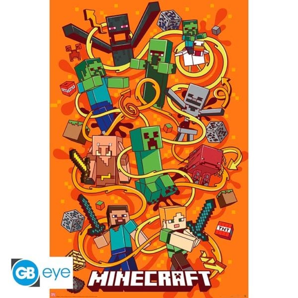 Minecraft Poster Swirls