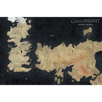 Game of Thrones Poster Westeros Karte