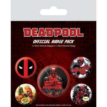 Marvel Buttons Deadpool (5x)