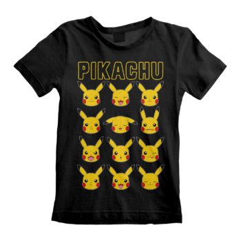 Pokemon Kinder Shirt Pikachu Gesichter