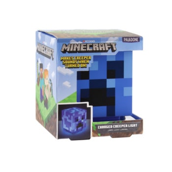 Minecraft Lampe Creeper blau