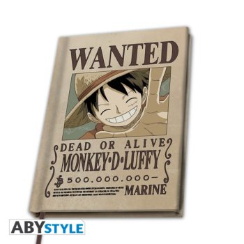 One Piece Notizbuch Wanted Luffy